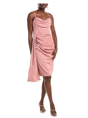 NWT RENE RUIZ Front Drape Cocktail Dress